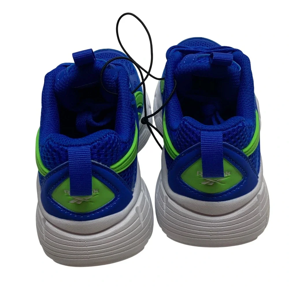 Reebok Chaos Boys Royal Blue Lime Green‎ Mesh Athletic Running Shoes 12 NIB